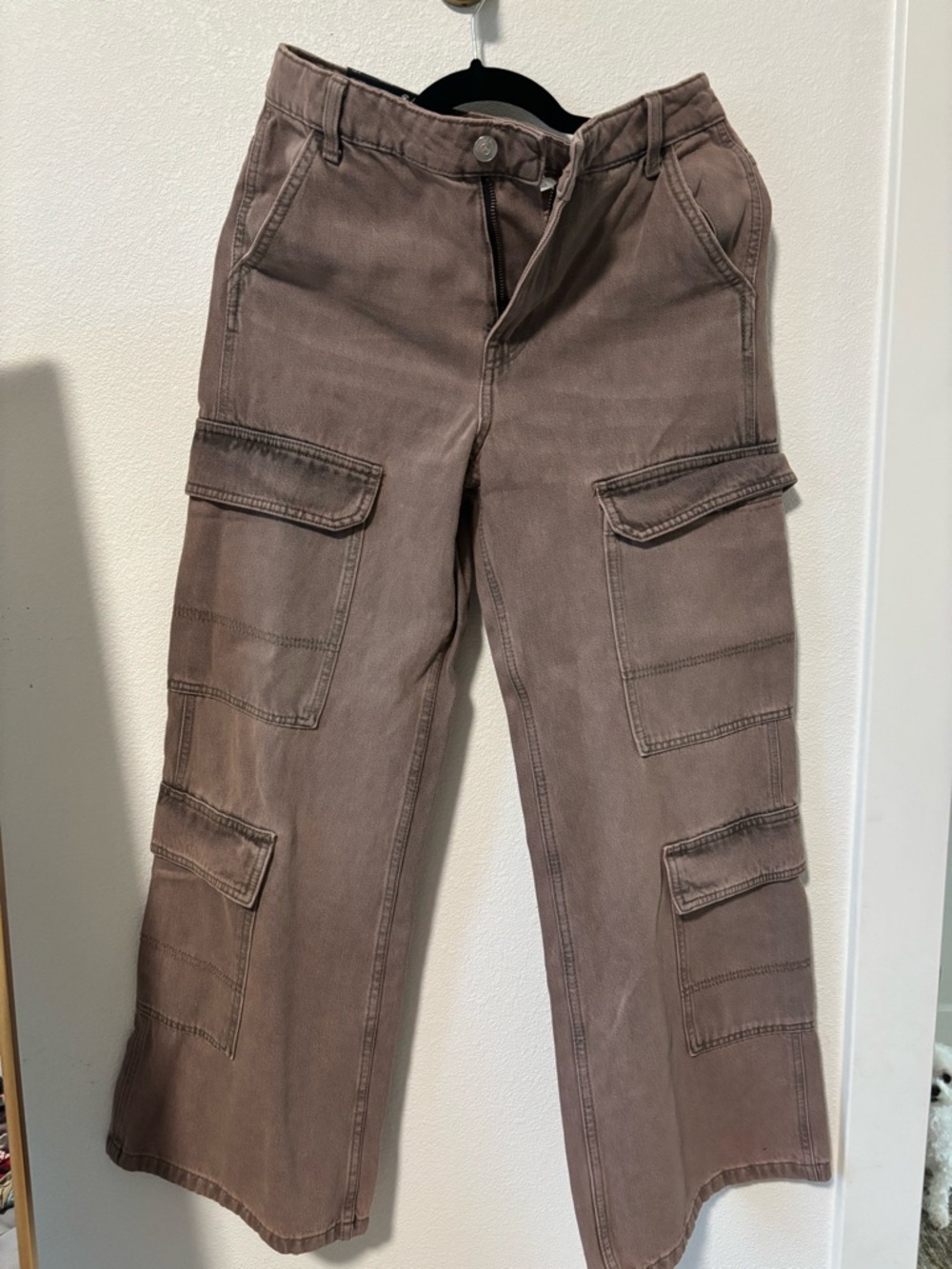 Divided Brown Cargo Pants with Utility Pockets